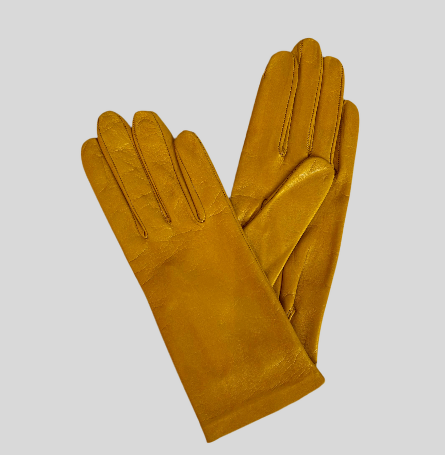Leather gloves - Yellow