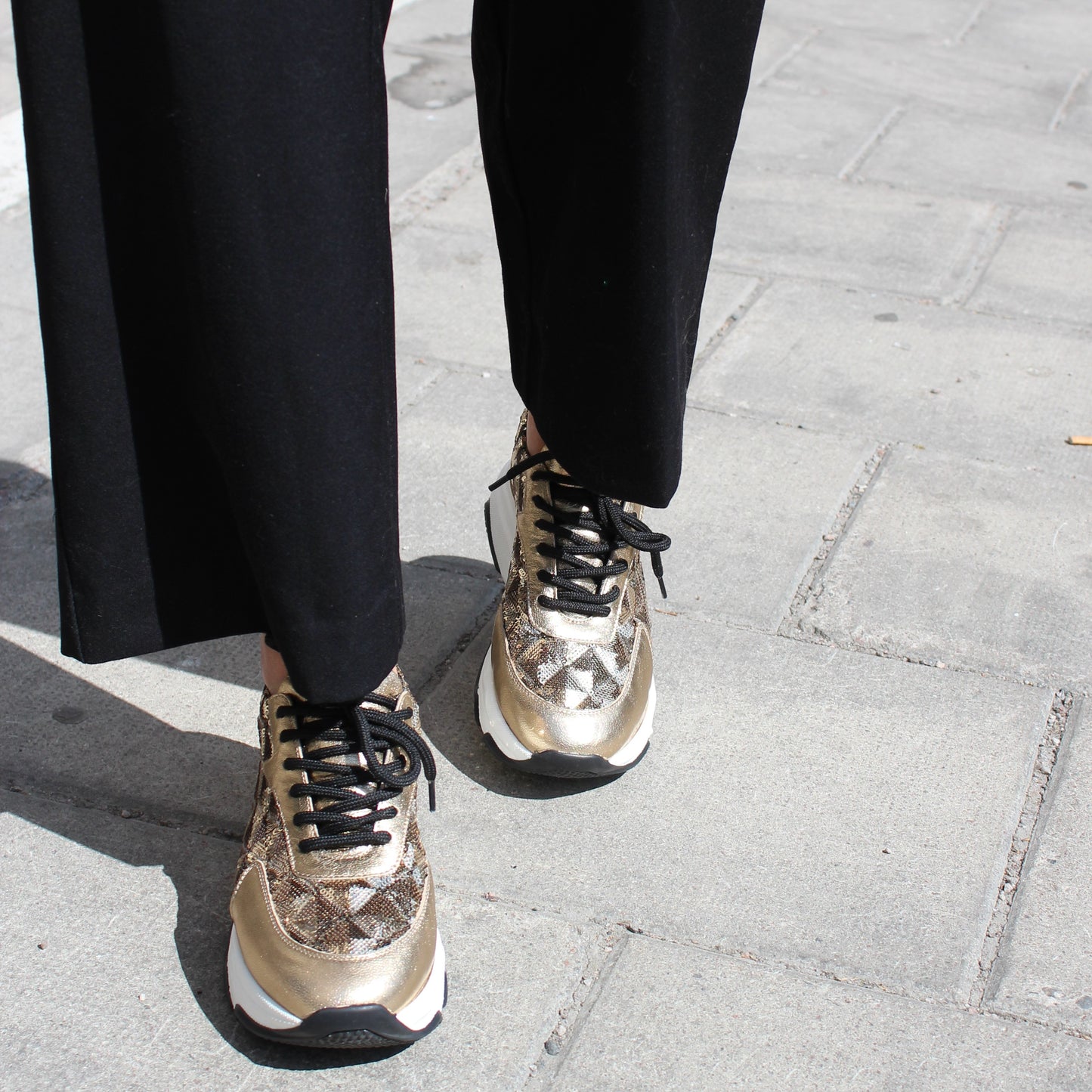 The Shoe Bakery - Poppy Sneaker Gold