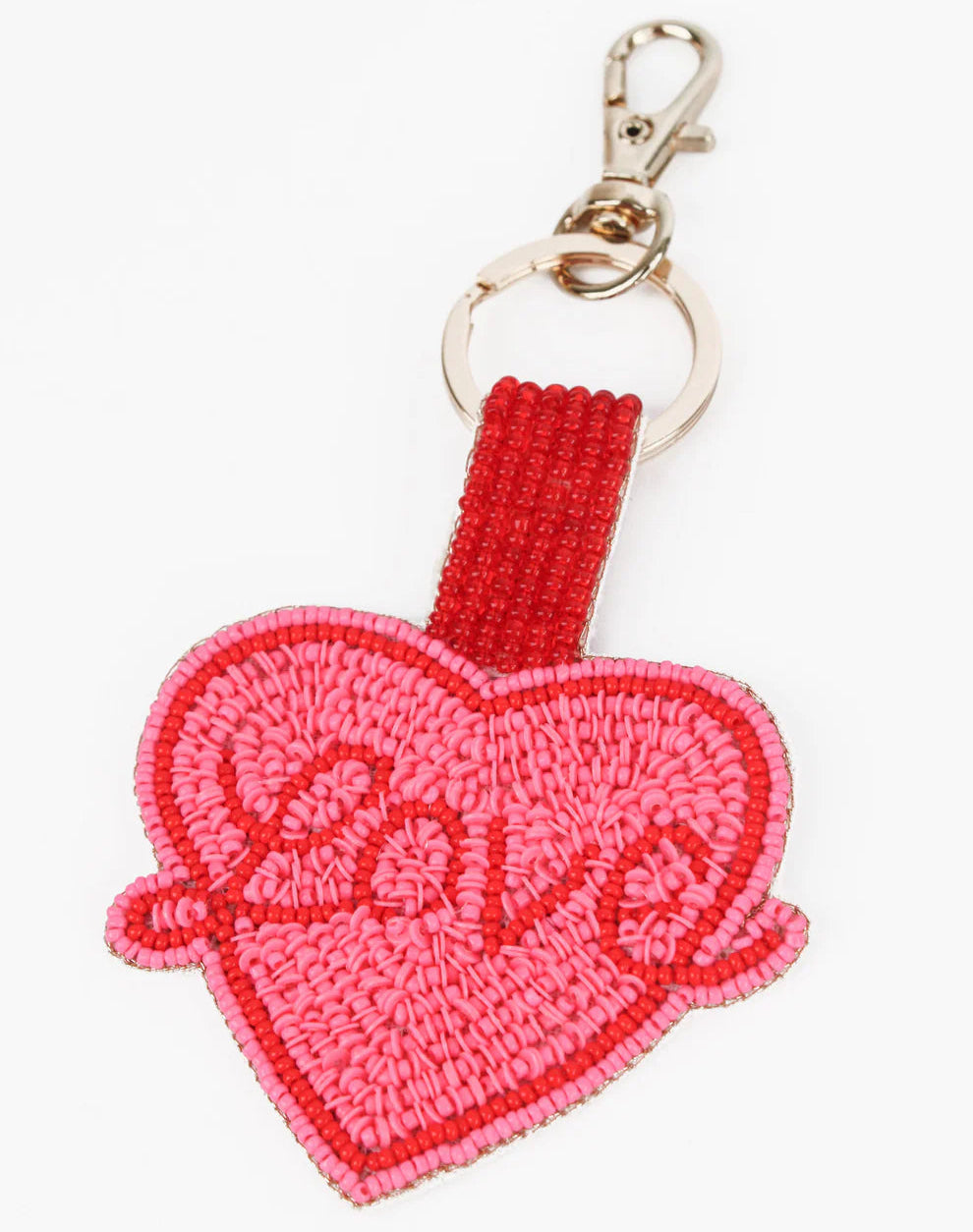 My Doris- LOVE HEART PINK AND RED KEYRING/BAG CHARM