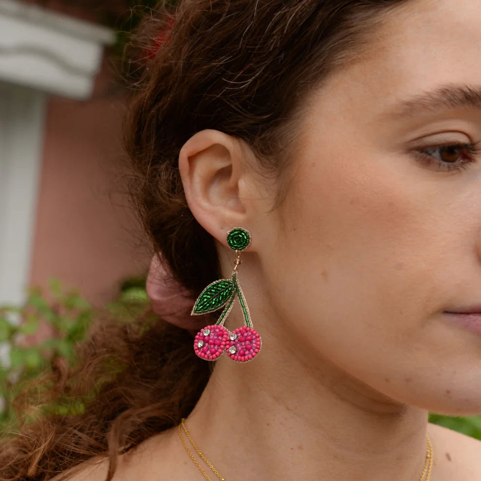 My Doris- PINK CHERRY EARRINGS
