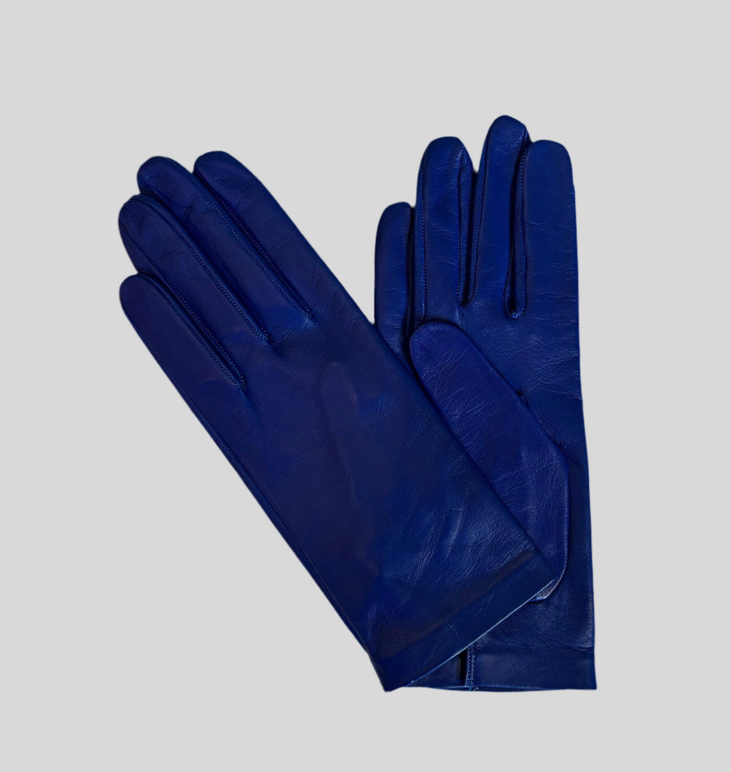 Leather gloves- Blue