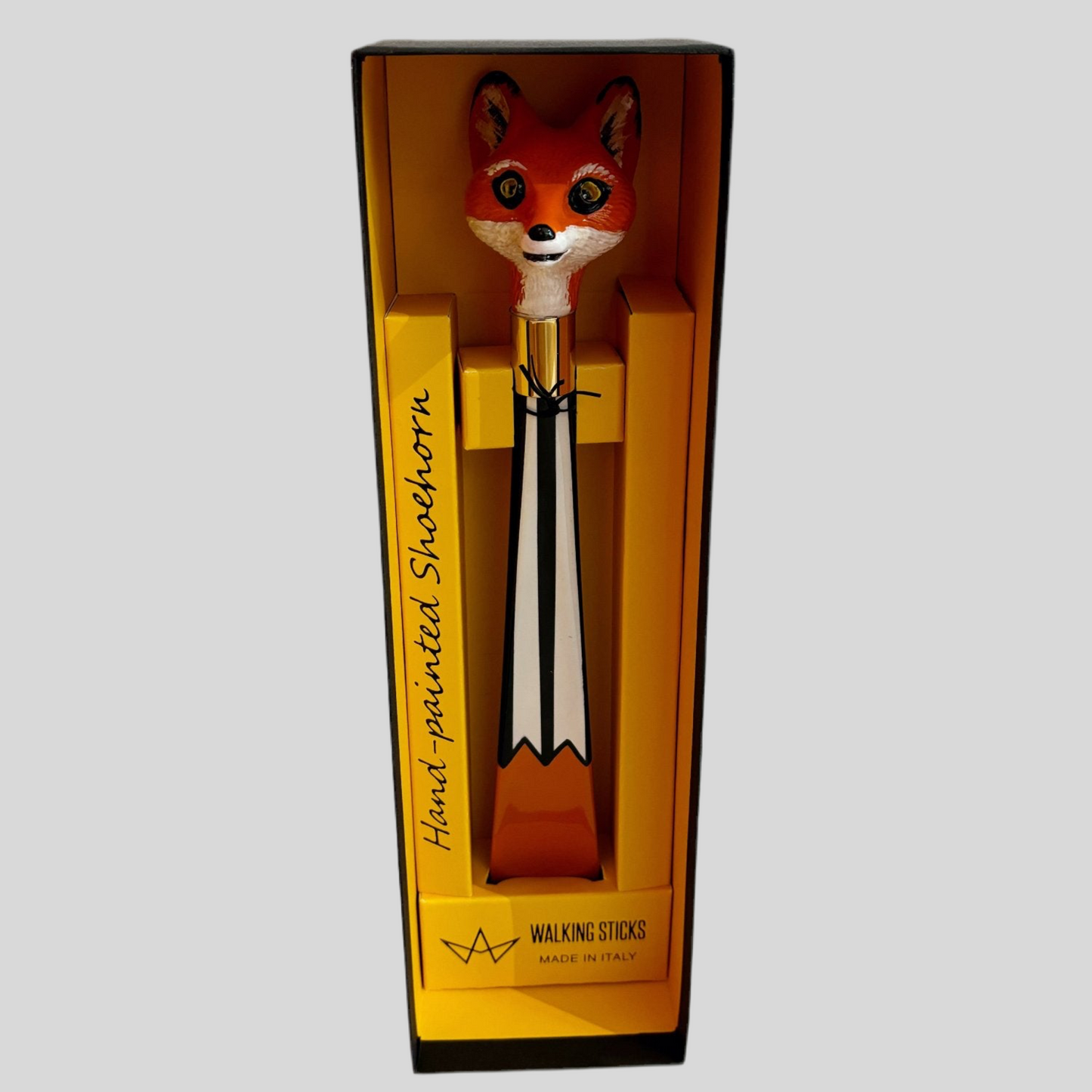 Italian Handpainted Shoehorn- Orange Fox