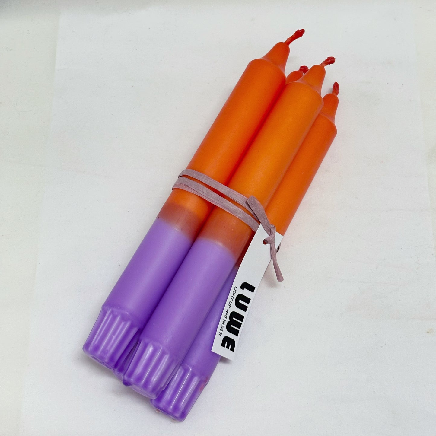 Multi Colored Candles - Lilac/Orange