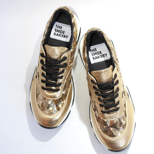 The Shoe Bakery - Poppy Sneaker Gold