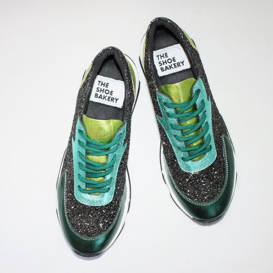 The Shoe Bakery - Poppy Sneaker Multi Green