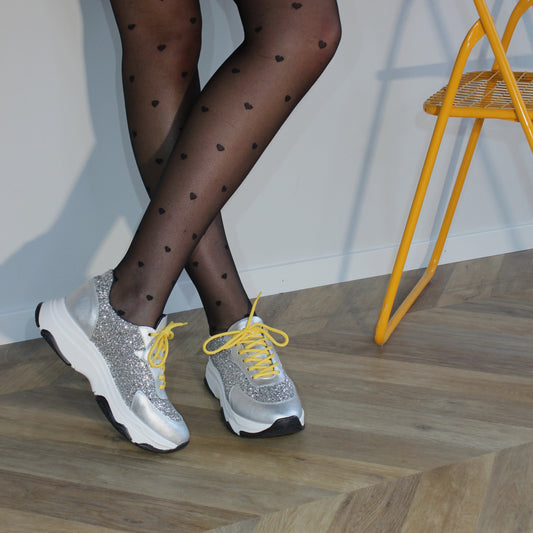 The Shoe Bakery - Poppy Sneaker Silver