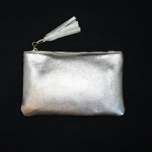Leather Clutch - Champagne