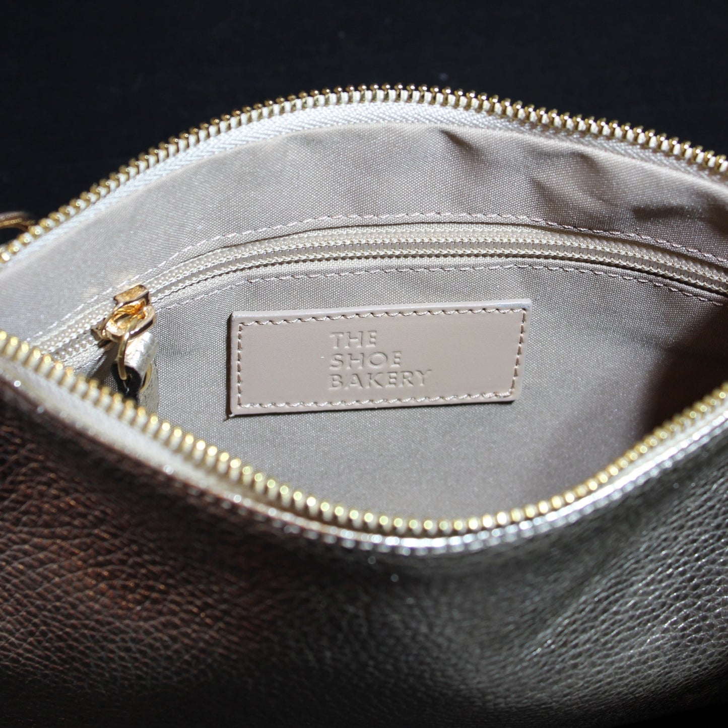 Leather Clutch - Champagne