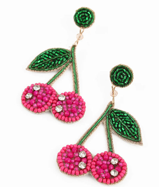 My Doris- PINK CHERRY EARRINGS
