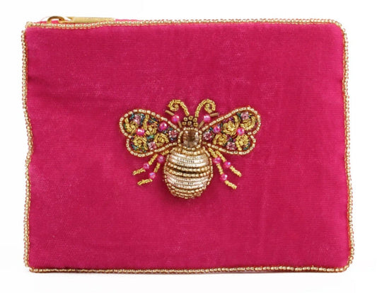 My Doris - GOLD AND PINK BEE SMALL POUCH