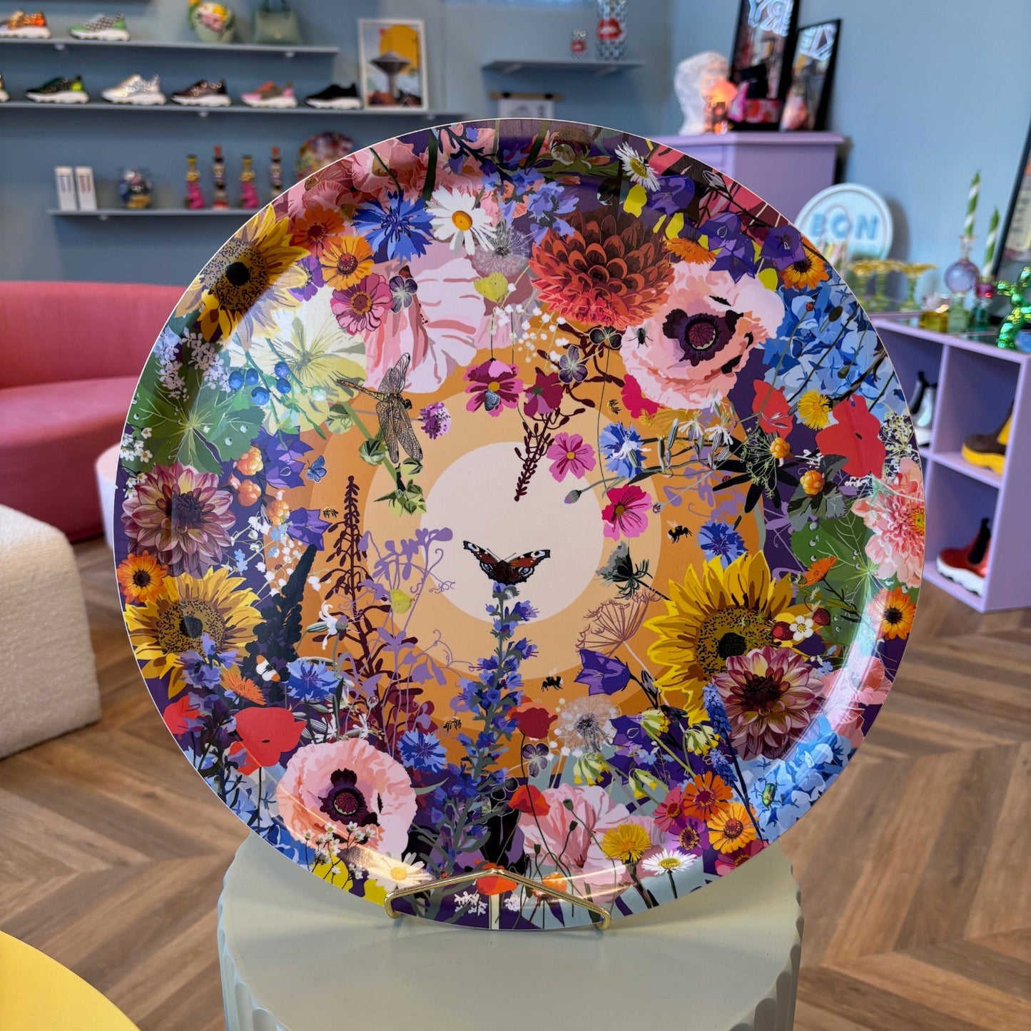 Tray, Eva Hjortsberg, summer tray with flowers