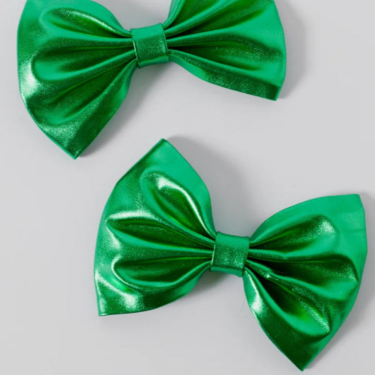 Blankens Clip on Bow - Beetle Green 2 pcs.