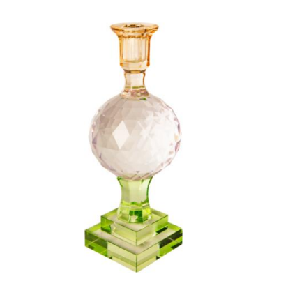 Candle holder - Green/Lilac/Peach