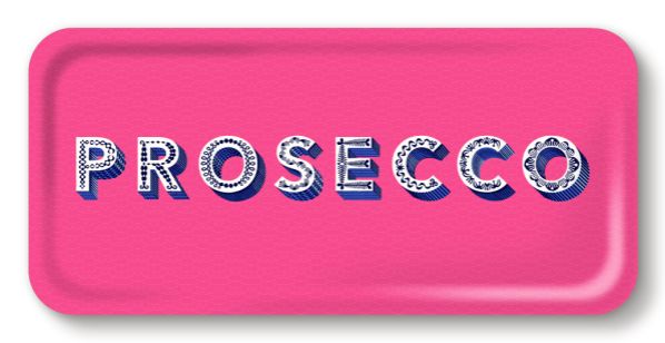 Prosecco Tray - Bright Pink