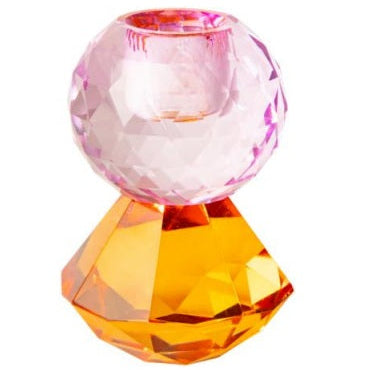 Candle holder- Pink/Orange